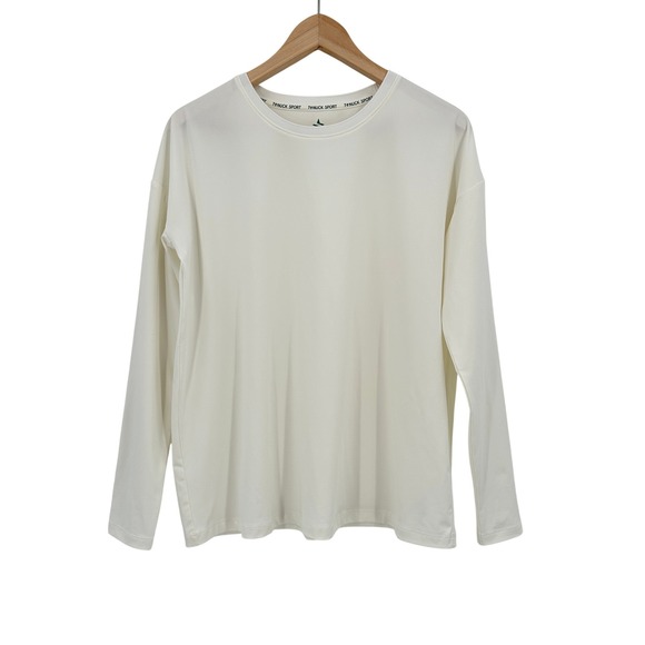 Tuckernuck Tops - Tuckernuck Sport Womens White Long Sleeve Performance Tee Shirt Top Size L
